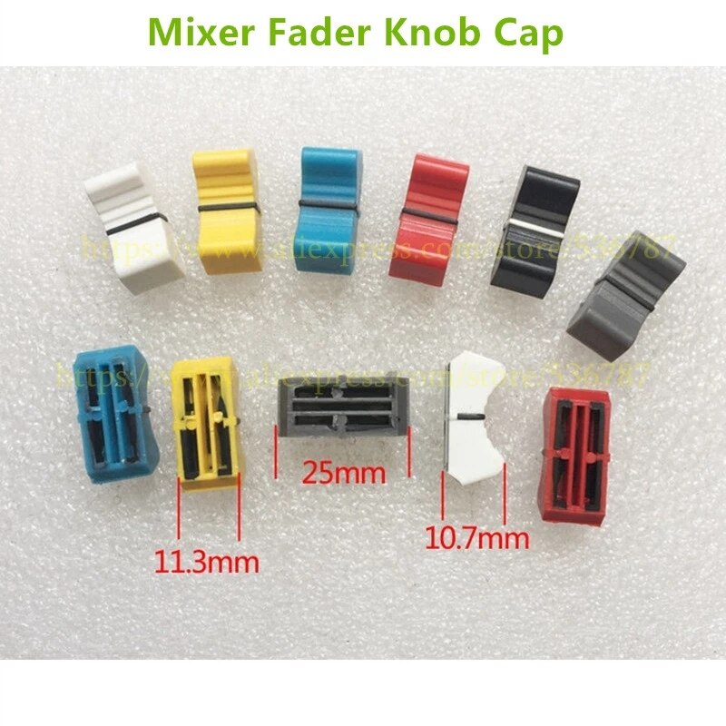 60pcs/lot Mixer Fader Knob Cap bore19mm For Yamaha Allen &amp; Heath Soundcraft Straight Slide Potentiometer Push Button