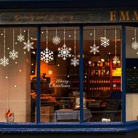 Christmas Wall Sticker Window Glass Decal Santa Claus Snowman Elk Mural Art Year Christmas Decor Home Wall Sticker Xmas: E