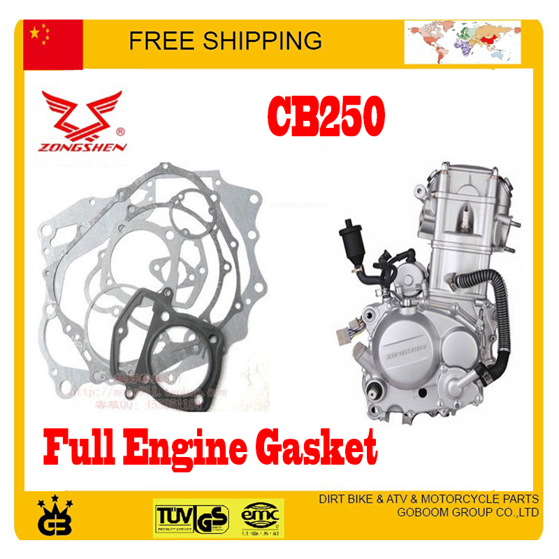 Zongshen-Junta de motor refrigerada por agua, cilindro de junta loncin, atv, quad dirt PIT bike, zs165fmm, lc166fmm, zs169mm, lc170mm, 250cc, CB250