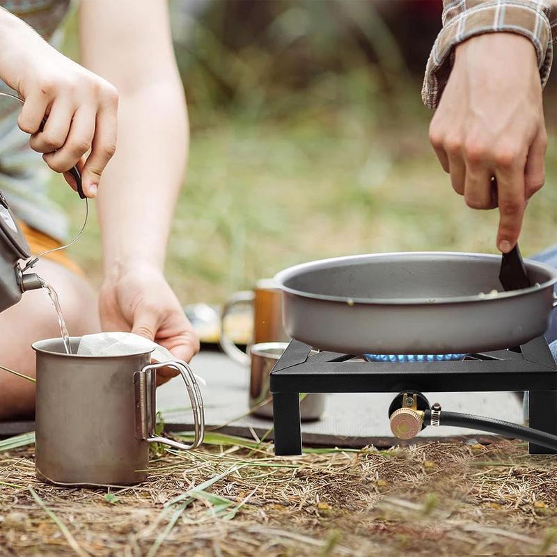 Cast Iron Single Burner Stove Camping Stove To Boil Water Portable Ring Boiling Large Burner Kit For Outdoor Hiking Cooking
