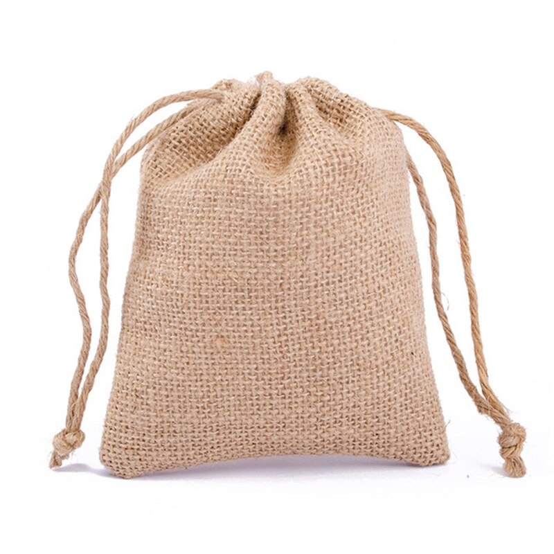 D0LF Draagbare Jute Tasje Reizen Wasserij Wassen Pouch Schoen Kleding Organizer: 25x32cm