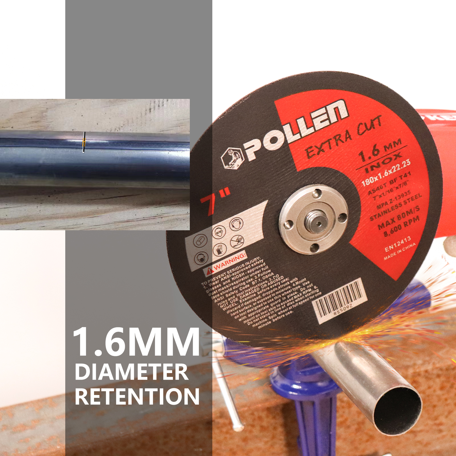 7 Inch 180mm Cutting Disc Metal Cutting Wheel Disc For Angle Grinder Metal Iron Cutting Saw Disc 1-2pcs