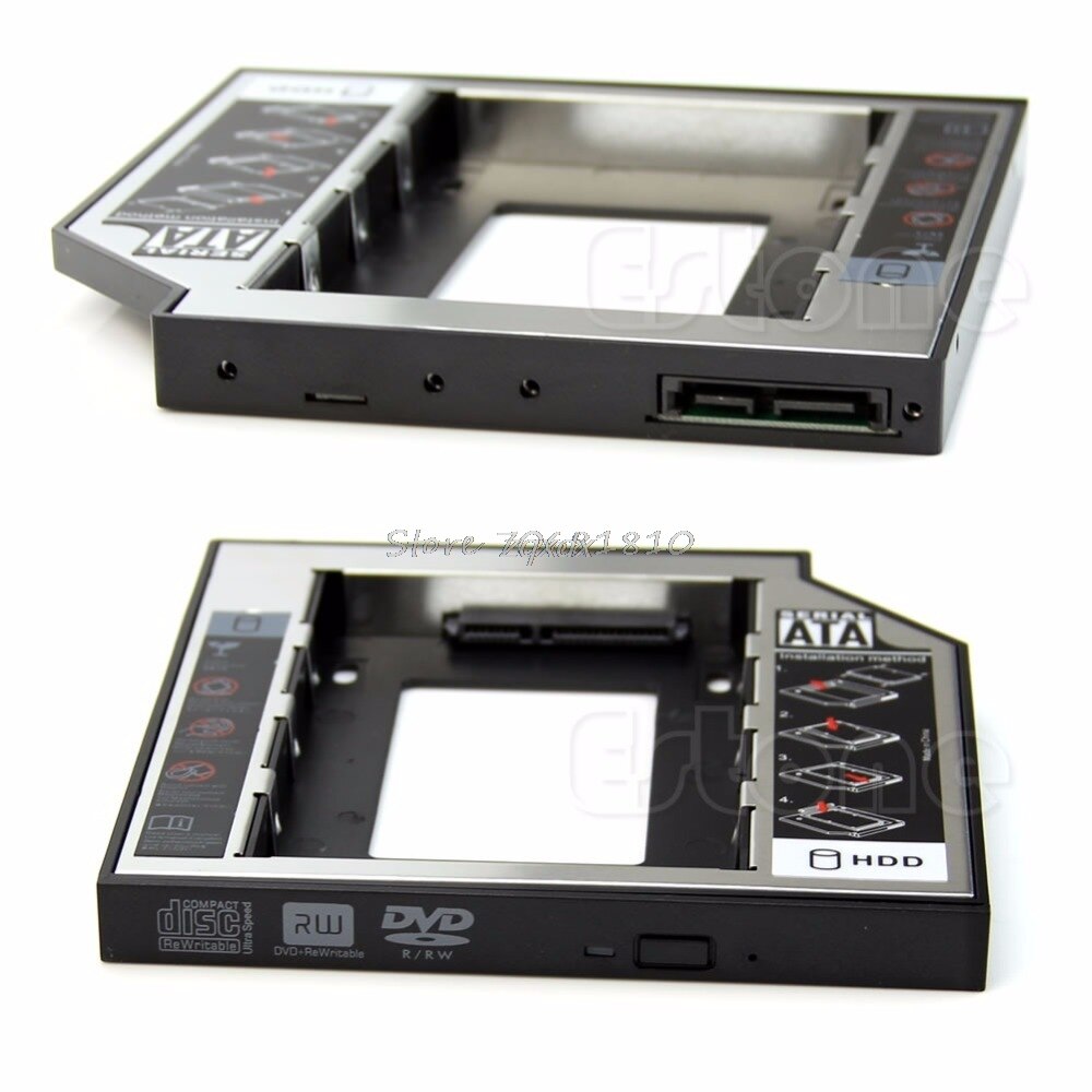 Universal 12.7mm sata 2nd disco rígido hdd caddy para DVD-ROM cd baía óptica whosale & dropship