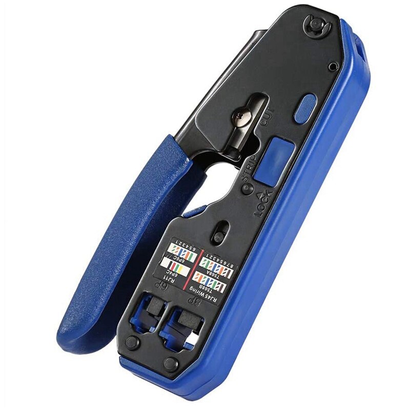 Network Cable Tester RJ45 Crimp Tool Kit CAT5 CAT5E CAT6 Crimping Tool Kit, 50PCS RJ45 CAT6 Connector Plug