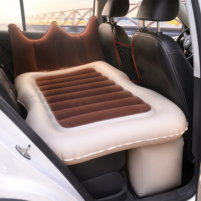 Flocking car bed Automotive interior supplies car travel bed Inflatable bed Car travel mattress Car Back Seat Cover: Grey