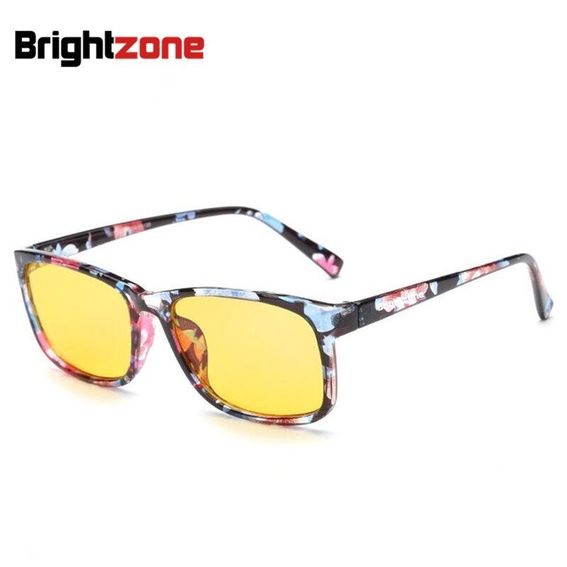 Bestsellers Anti-UV Anti-Blue Light Computer Indoor Yellow & Clear Lenses Eyewear Glasses for Digital Devices Reduce Dry Eyes: Floral Yellow Case1