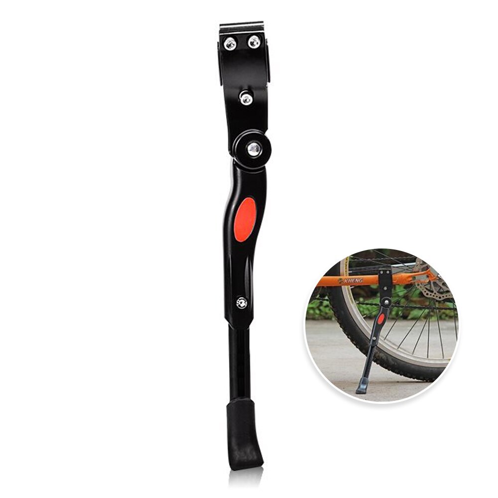 Justerbar aluminium cykel parkeringsstativ mountain road cykel support sidestativ cykeldele cykeltilbehør: Sort 1