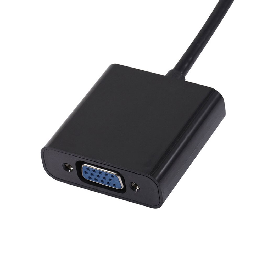 HDMI to VGA Converter Adapter + 3.5 mm Audio Jack Full HD 1080P Black White