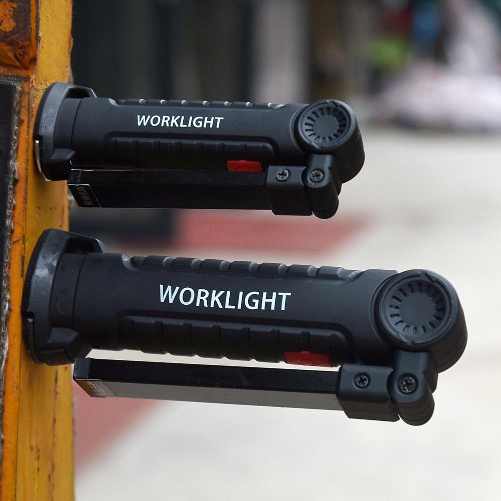 Portable Bright COB LED Lights USB Charging Magnet Lamp Red Light Emergency Flashlight