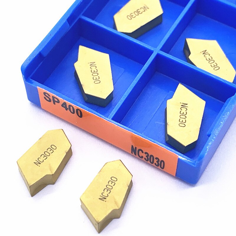 10 Inserti In Metalloo Duro SP200/NC3030 Per Troncatura E Scanalatura - Utensili Per Tornio Per Metallo