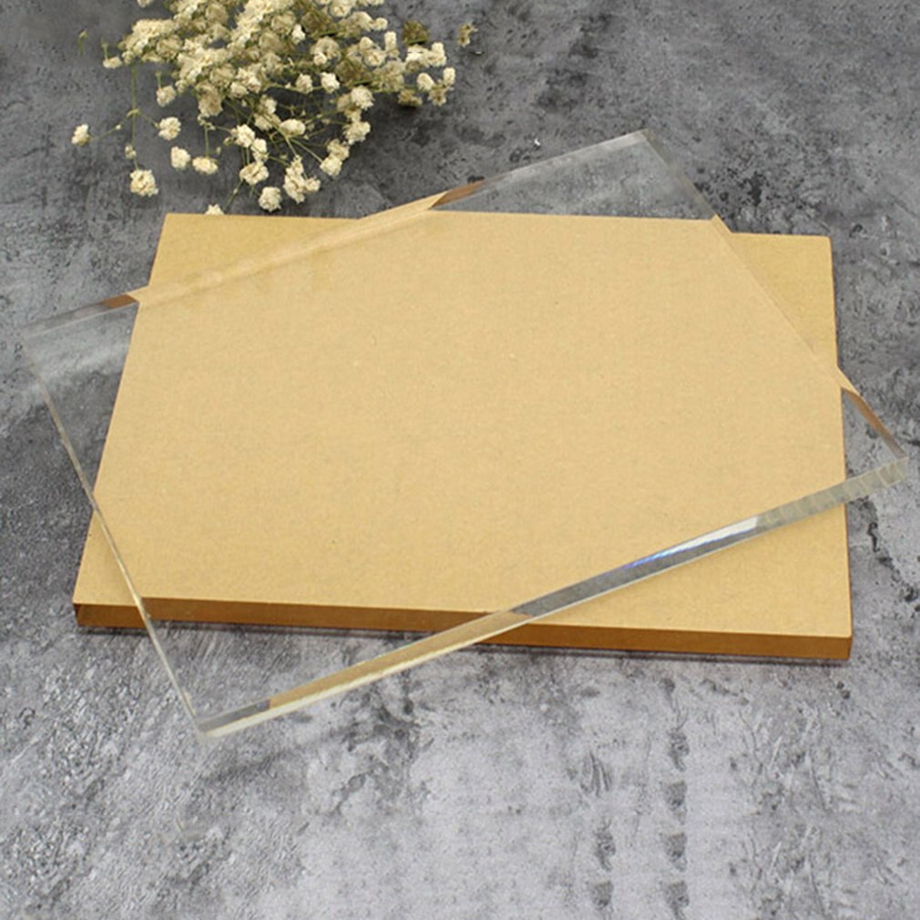 Lätt genomskinlig akryl stämpel block rektangulär form diy scrapbooking färg process stämpel block verktyg