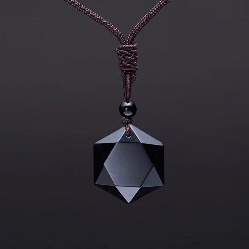 Natuurlijke Obsidiaan Energie Stenen Hanger Kralen Ketting Charm Sieraden Mode Accessoires Hand-Gesneden Baby Lucky Amulet