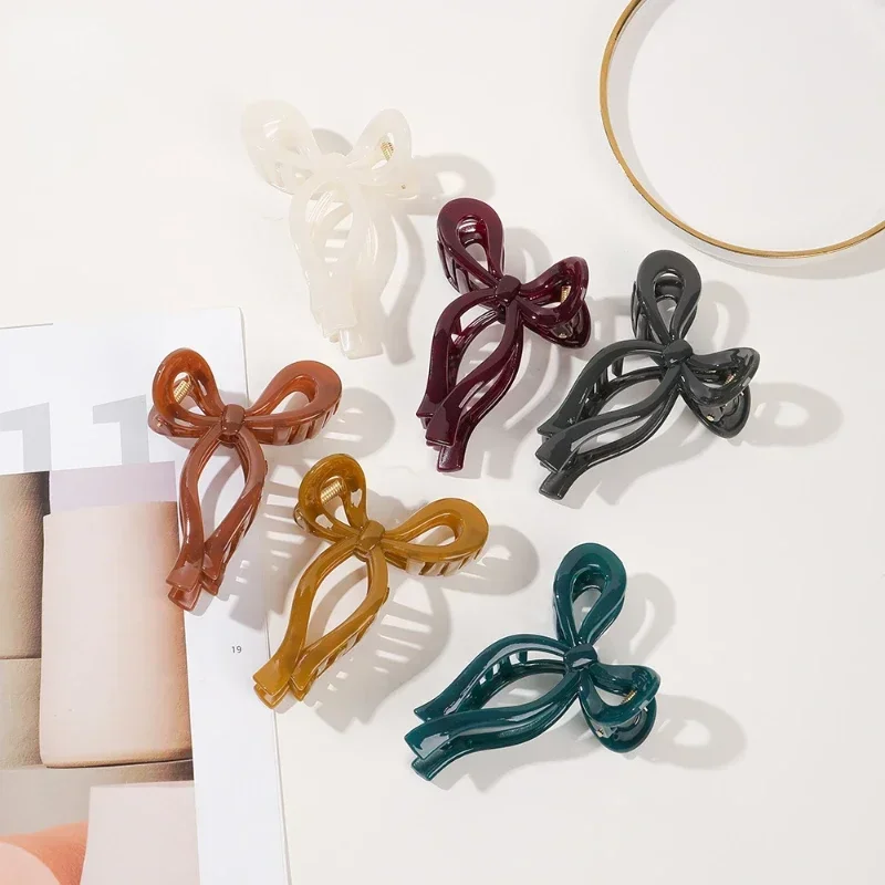 Damen süße schöNe Schmetterling Hinterkopf Klemme Clip Hai Clip Kopfbedeckung Haarschmuck Acryl Haarspange Klaue Clips Haarnadeln