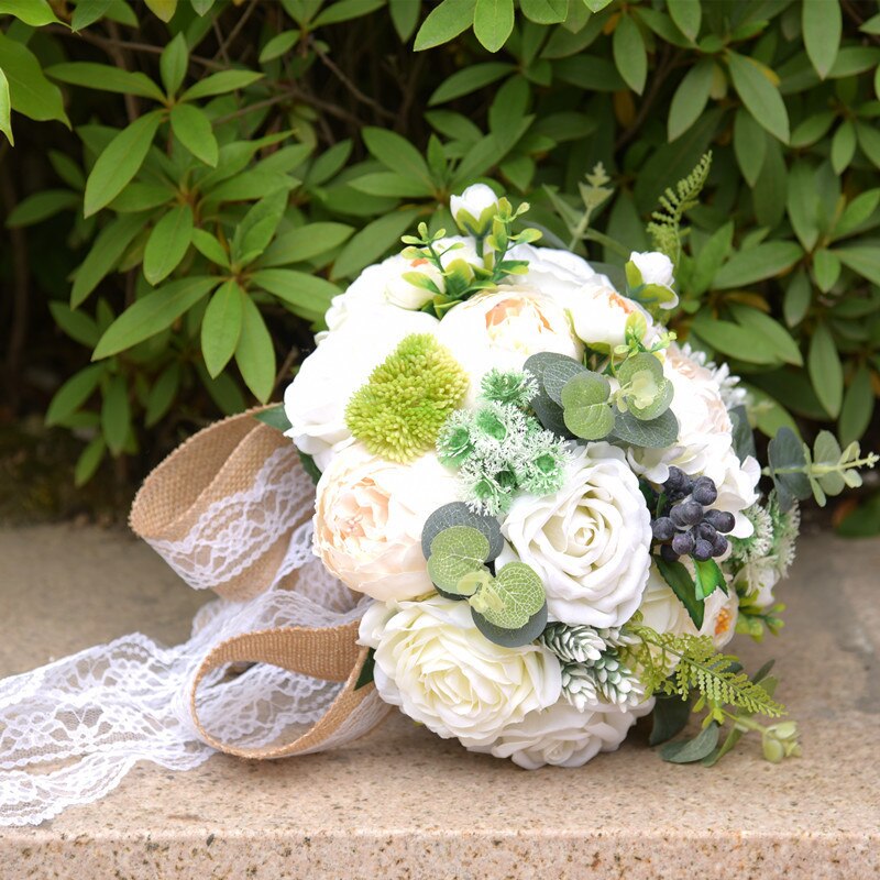 Accesorios de decoración de flores atadas a mano suministros para photoraph prop Flower Multicolor flores de boda ramos de novia Accesorios