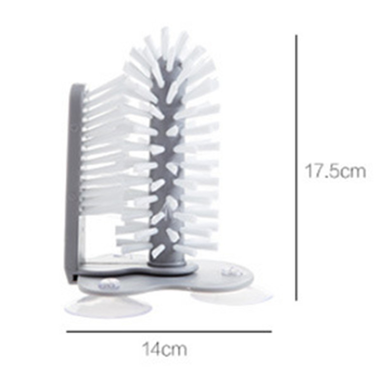 1PC Cup Scrubber Glass Cleaner Bottles Brush Sink Kitchen Accessories 2 in 1 Drink Mug Wine Suction Cleaning Gadgets SW