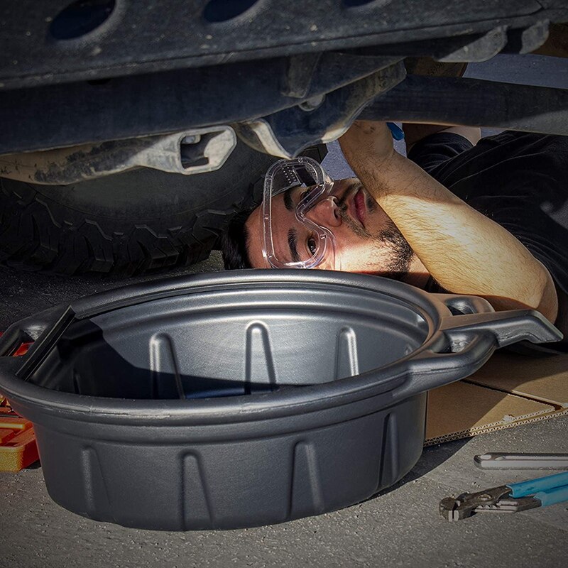 10l olieaftapningsskål spildt motorolieopsamlingstank gearkasse olieudskiftningsbakke til reparation af bilværktøj til skift af brændstofvæske: Default Title