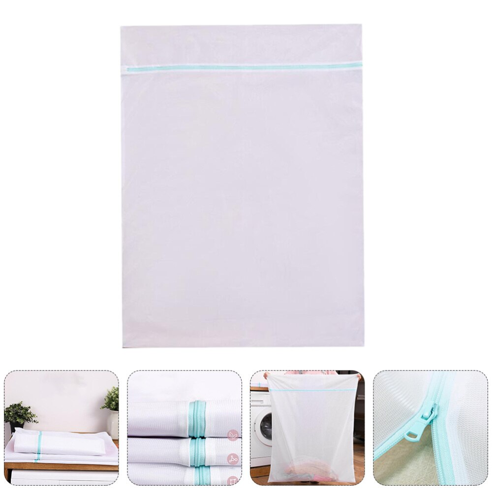 1 Pc Curtain Bag Laundry Bag White Economical Mesh Net Washing Machine Bag Travel Organizer Clothes Organizer Storage Bag for Ho