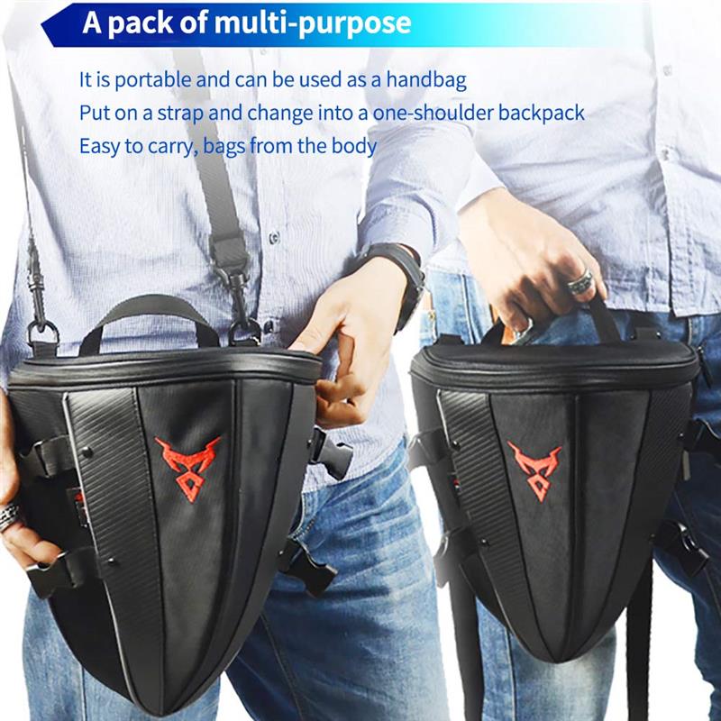 Motorcycle Tail Bag Motorcycle Black Bag Motorcycle Storage Bag Racing Package Waterproof Motorbike Bag Accessories