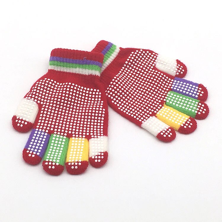 1 paire PVC anti-dérapant tricot gants enfants extérieur Camouflage Robot pelle dinosaure imprimer hiver mitaines Sport gants enfant: 7