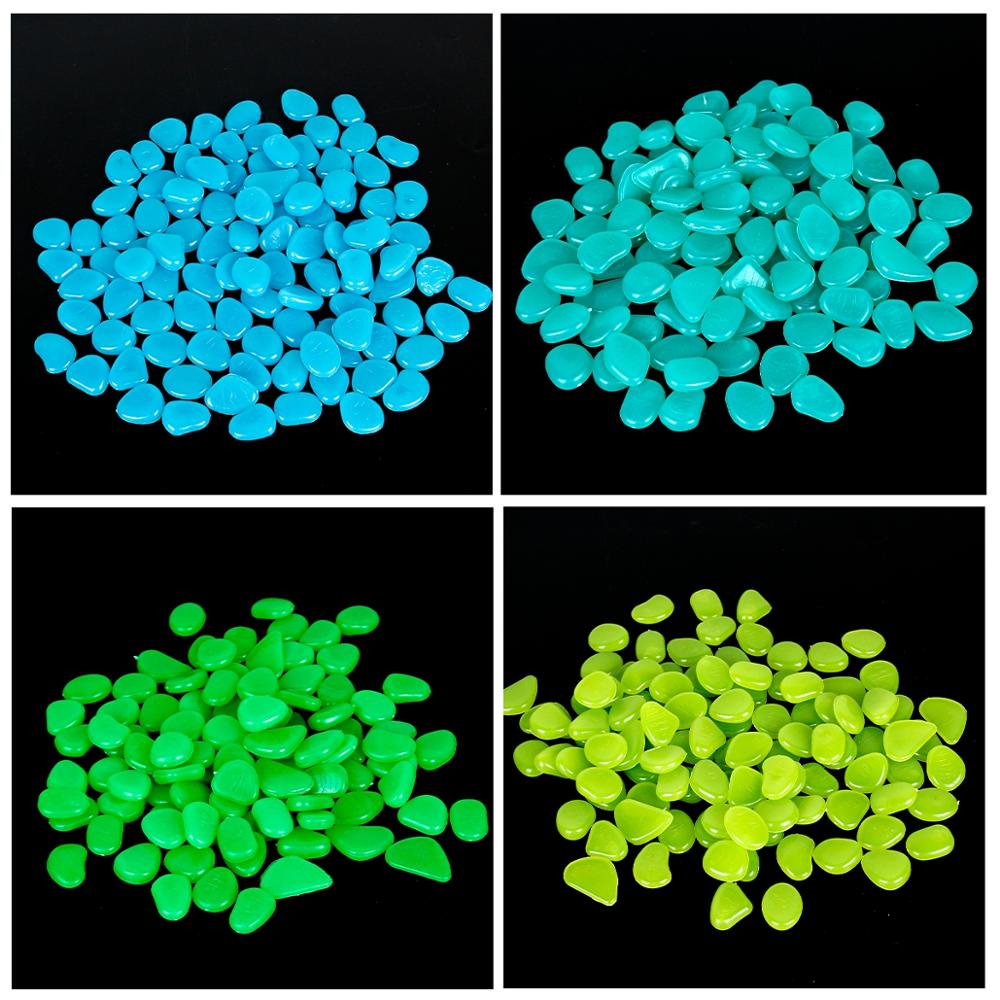 25/50pcs Glow in the Dark Garden Pebbles Glow Stones Rocks for Walkways Garden Path Patio Lawn Garden Yard Decor Luminous Stones