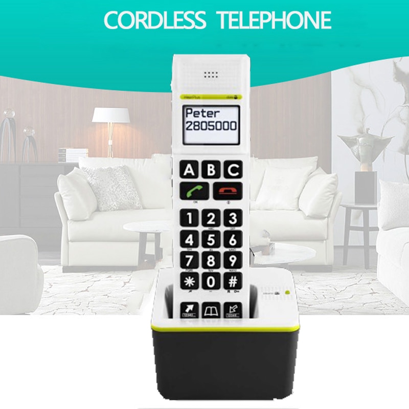 DECT Big Button Cordless Fixed Telephone With Big Screen Call ID Handsfree Wireless Fixed Phone For Home Hotel Elderly