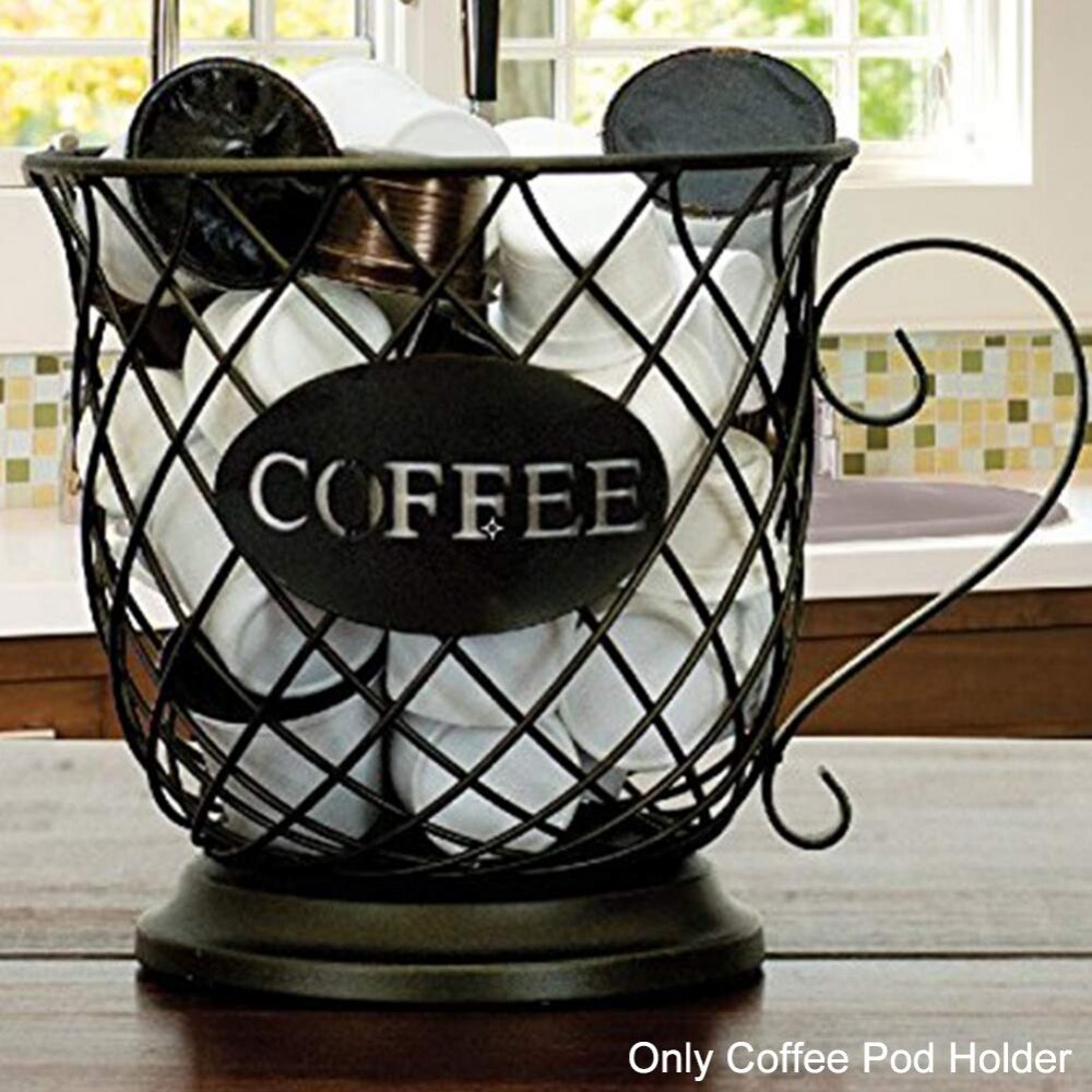 Universele Koffie Capsule Opslag Mand Koffie Cup Mand Vintage Koffie Pod Organisator Houder Zwart Voor Home Cafe Hotel