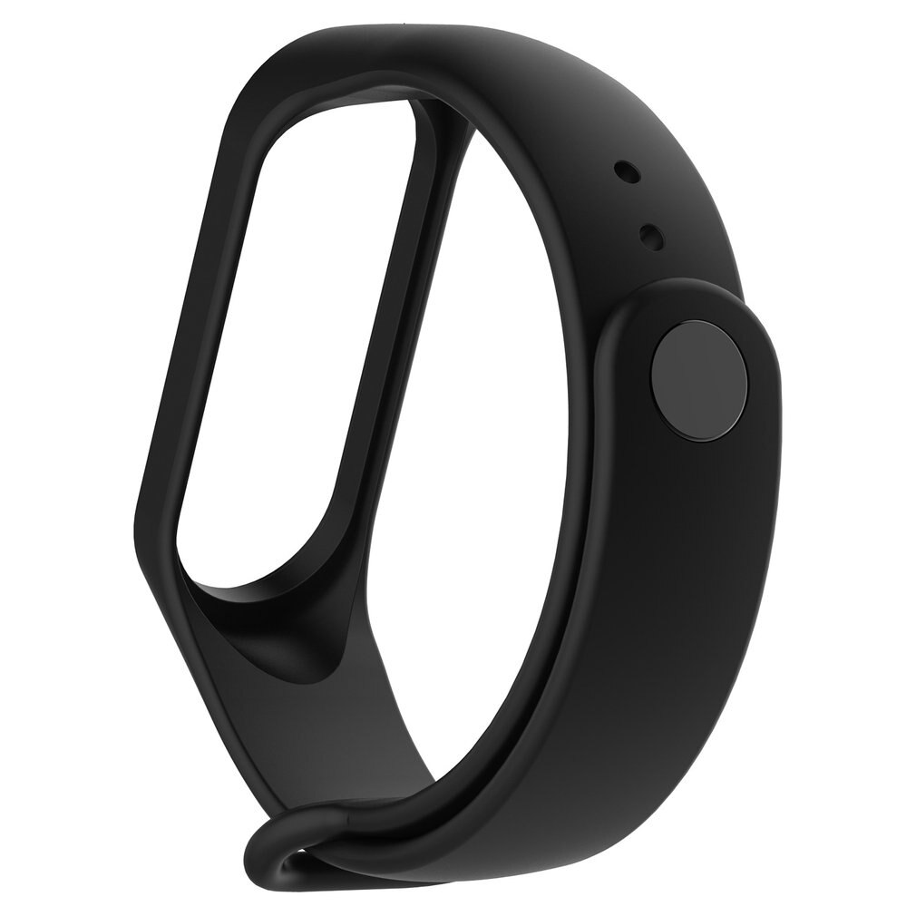 Correa de silicona deportiva para Xiaomi Mi Band 3/4, repuesto para pulsera deportiva: black