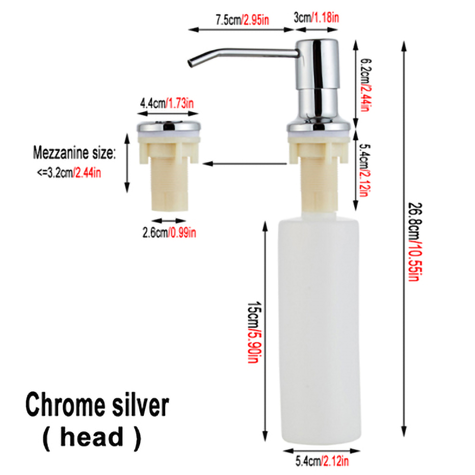 Kitchen Bathroom Soap Dispenser Sink Soap Bottle Kitchen Tools 300ml Kitchen Liquid Soap Dispenser Pump: G