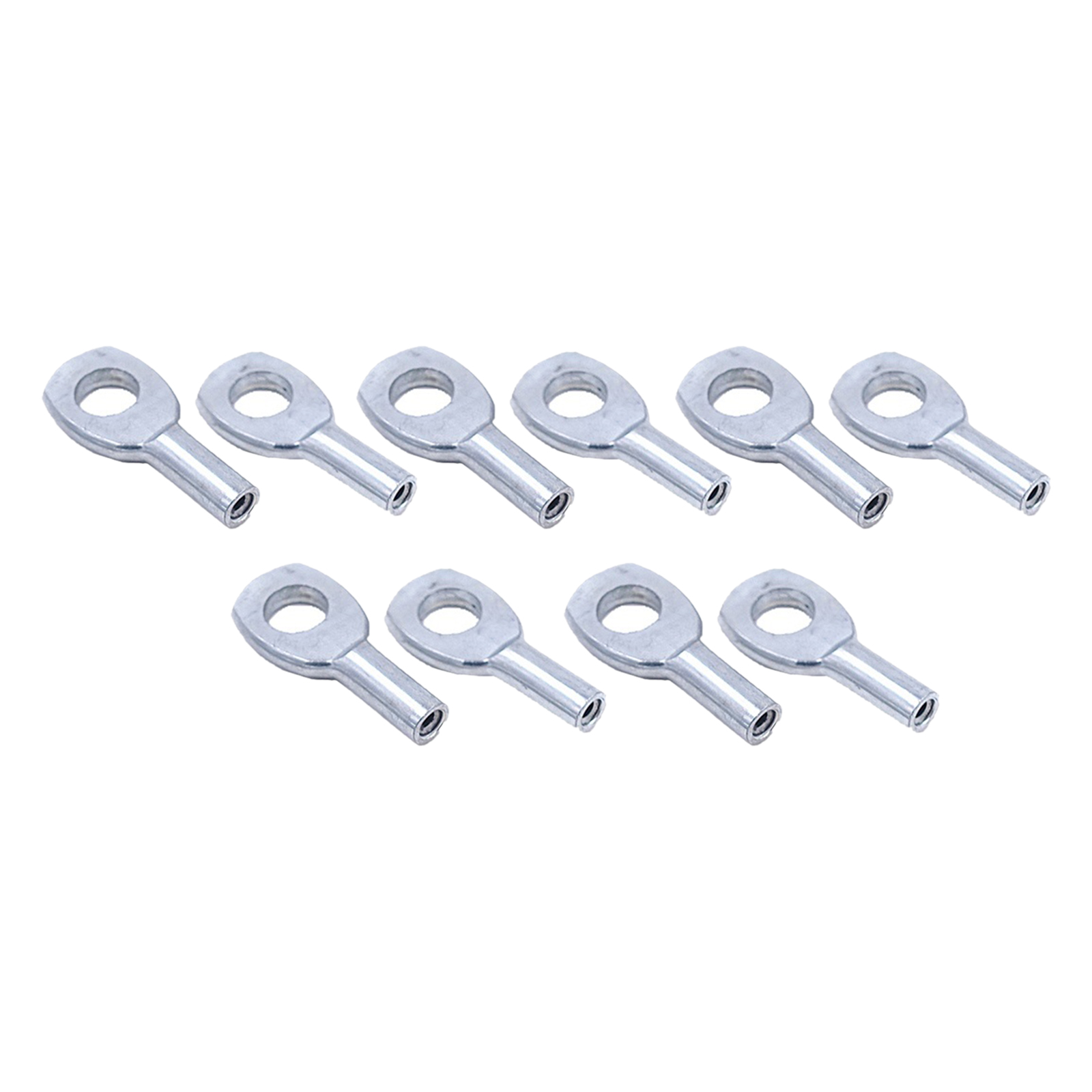 10 Pcs Steel Wire Rope Eyelets Replacement Gym Machine Cable Exercise Machine Eyelet Terminal Connector Wire Rope 2mm