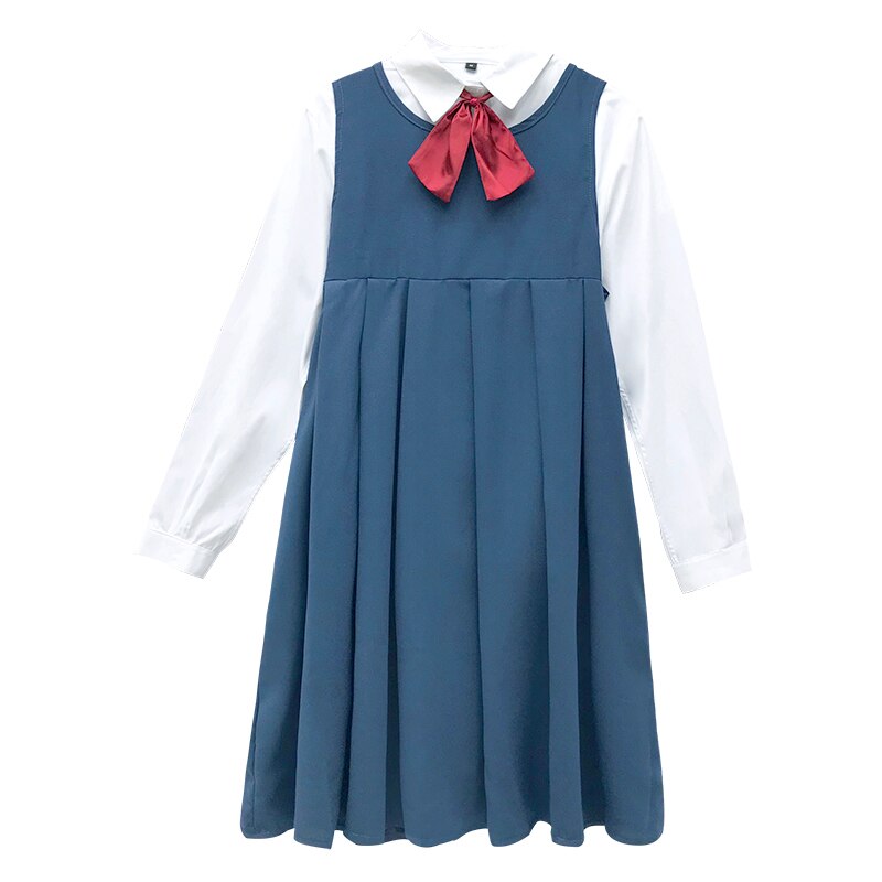 Sød sød college inderskjorte plisseret hofteholder kjole skolepige uniform jk uniform japanske uniformer estudiantes