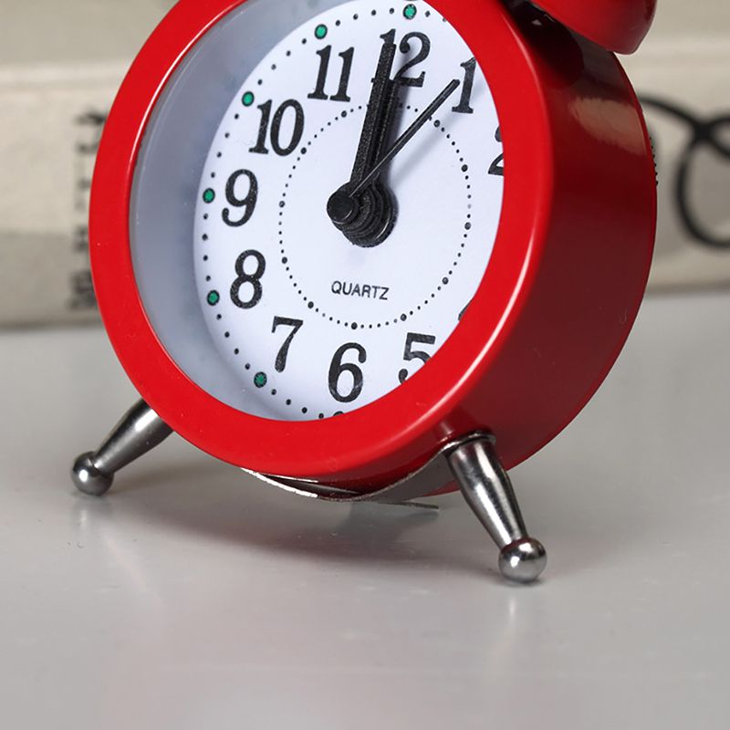 Popular Clock Small Bed Alarm Clocks Cute Mini Metal Small Alarm Clock Desk Alarm Clock Lovely Toy For Bedroom Home Z