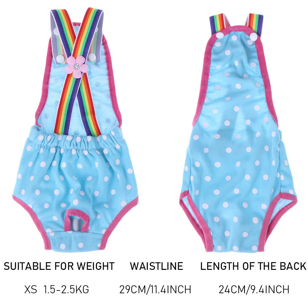 Pet Dog Strap Physiological Pants Breathable Washable Doggy Shorts Puppy Safety Menstruation Underwear Puppy Panties: Blue / S