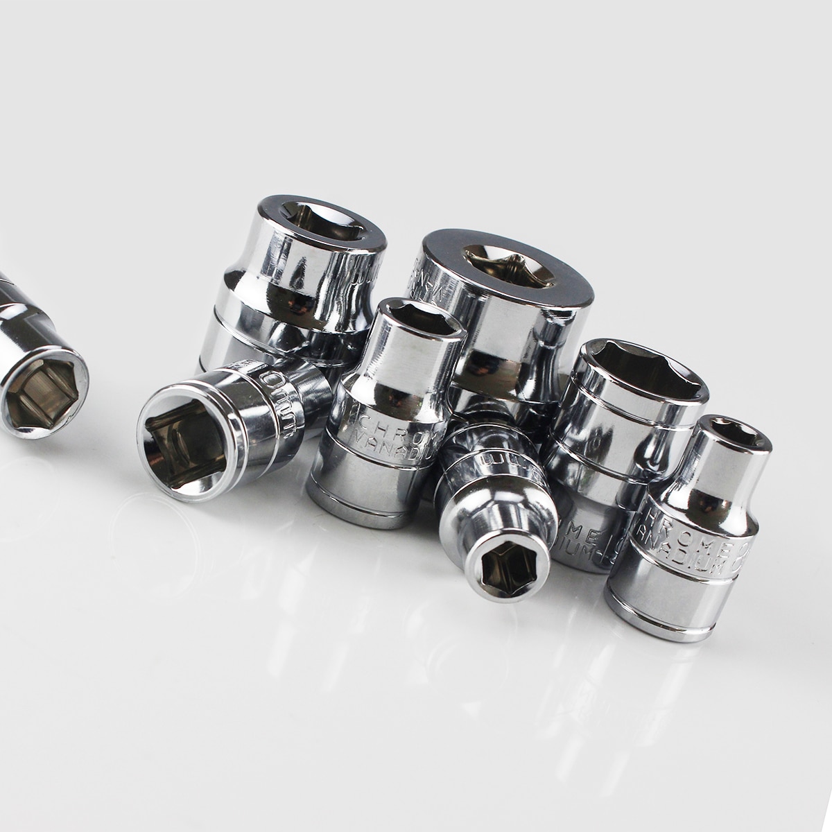 8~32mm Standard Socket 1/2" inch Drive Size MM Metric System Chrome Finished Cr-V Steel Made