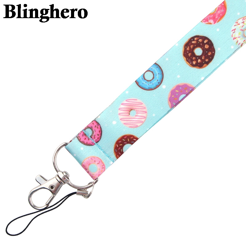 CA390 Donut Lanyard Neck Strap Voor Key Id-kaart Mobiel Riemen Badge Houder Diy Opknoping Touw Nekband Accessoires