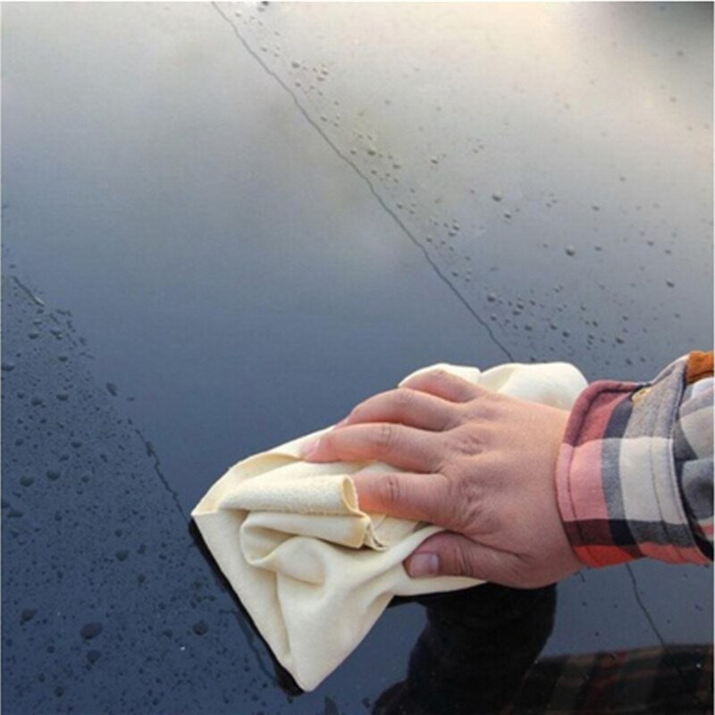 Natuurlijke Zeem Car Doekjes Wassen Suede Absorberende Handdoek Windows Schoon Zeem Doek