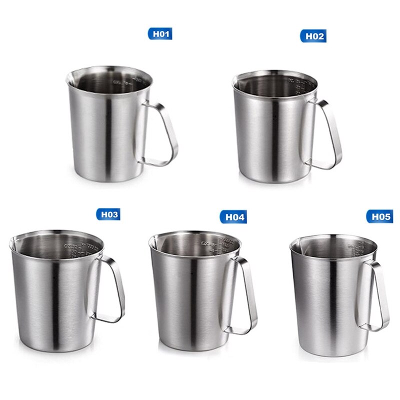 Stainless Steel Measuring Cup With Scale Milk Tea Mug Kitchen Baking Tea Large Capacity Measuring Cup
