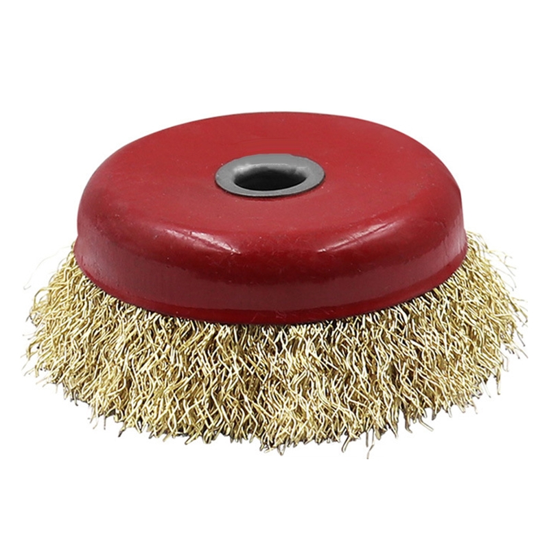 Compact Wire Cup Borstel Kom Cup Staaldraad Wiel Cup Borstel Fitting Voor Haakse Slijper Roest Verf Verwijdering Gat 10/16Mm: Inner hole 10mm
