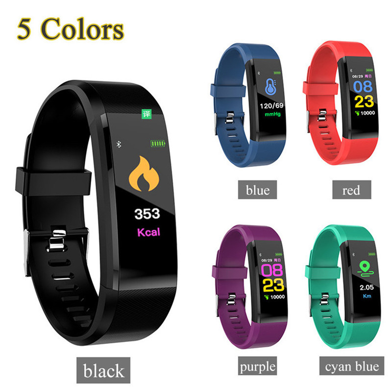 ID115Plus Smart Polsband Bluetooth Smart Band Hartslagmeter Fitness Tracker 115 Plus Smart Armband Voor Android Ios Telefoon