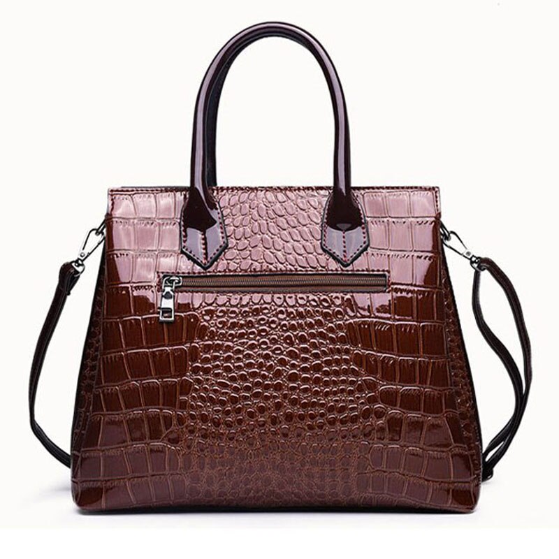 Bolso de mano con estampado de cocodrilo para mujer, bandolera con hebilla, de gran capacidad, a la ,