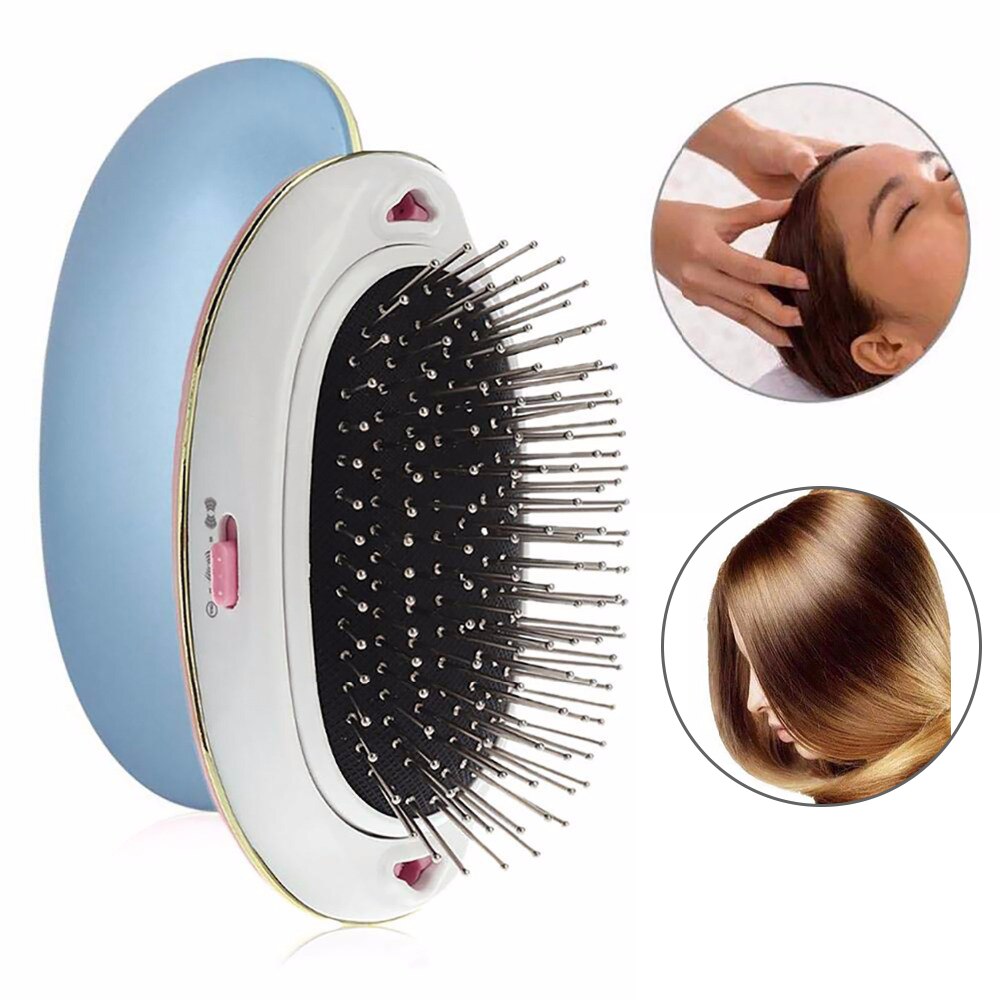 Peine masajeador para el cabello con vibración de iones negativos para niños y niñas, peine masajeador para el cabello cómodo y antiestático para viajes y niños, peines