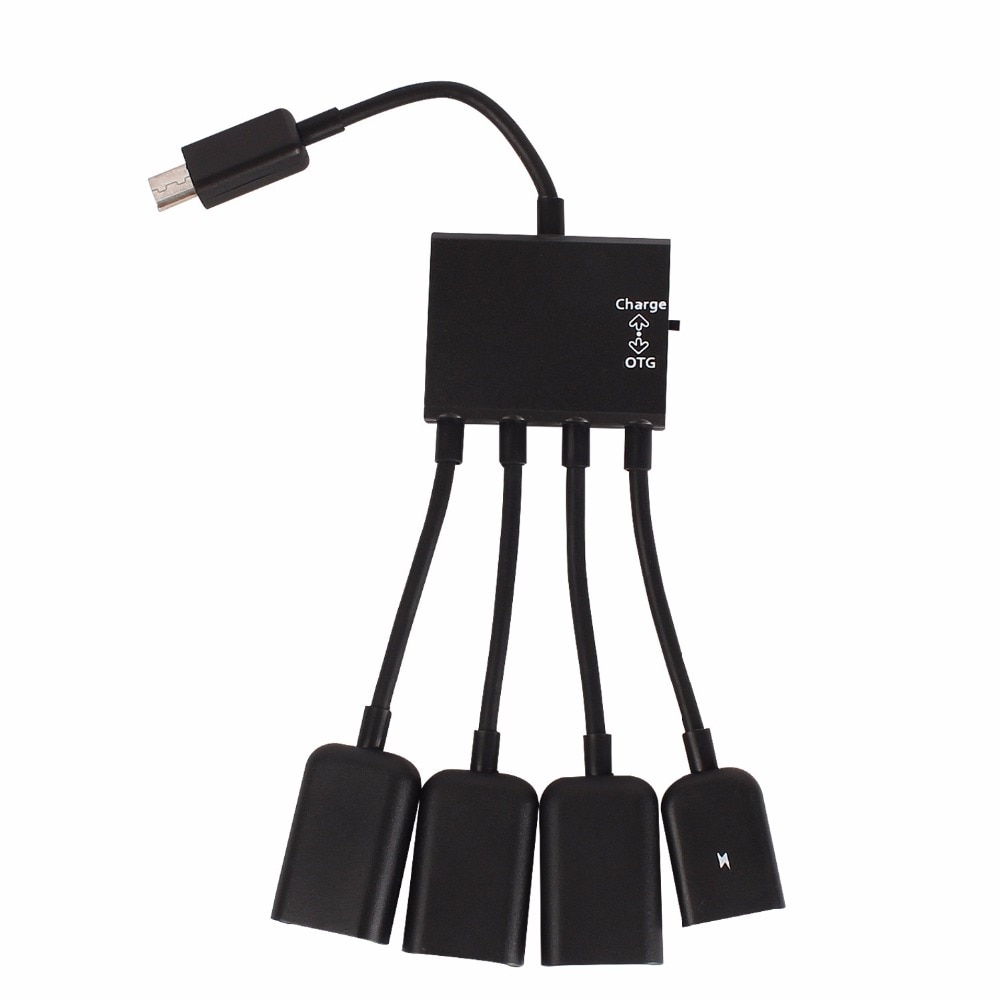 4 Port Micro USB OTG Power Opladen Hub Kabel Spliter Connector Adapter
