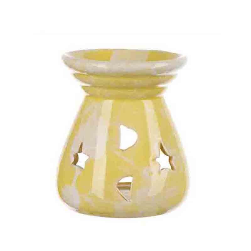 Vela horno de aromaterapia lámpara de aromaterapia horno de aceite esencial quemador romántico para el hogar decoración del hogar: Amarillo
