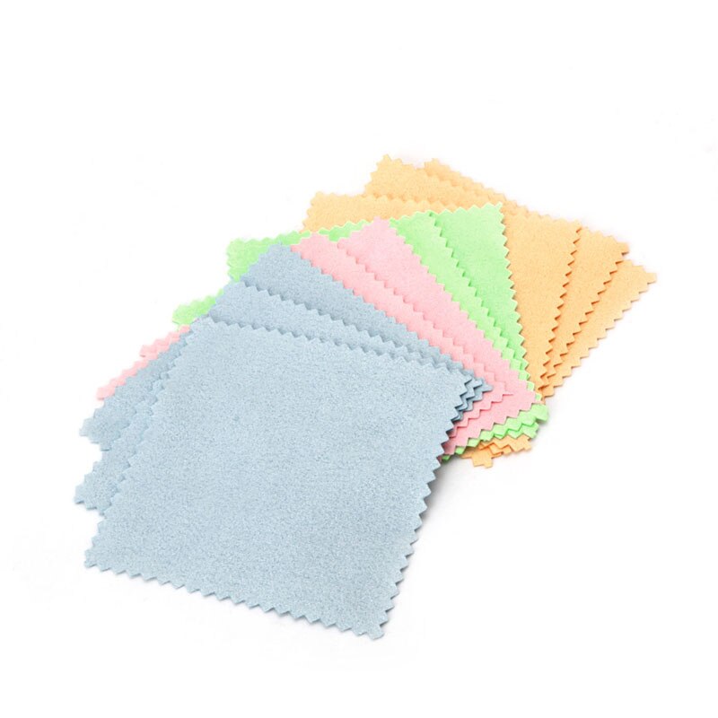10Pcs Glazen Sieraden Polijsten Doek Clean Cleaning Voor Bril Platina Goud En Zilver