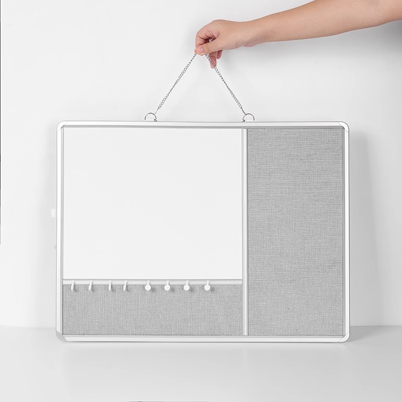 Funido gesplitst zwart frame kurk whiteboard combinatie - 12x16inch / 16x24inch / 18x24inch / 20x28inch magnetisch prikbord fotowand zichtbord thuiskantoor decoratief bord