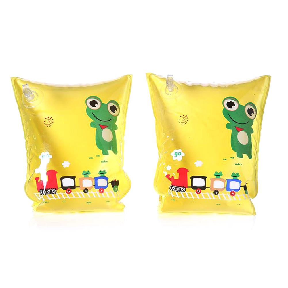 1 Paar Kinderen Zwemmen Cartoon Zwemmen Zak Dubbele Airbag Zwemmen Helper Security Helper Voor Baby Kids Jongen Meisje: Yellow