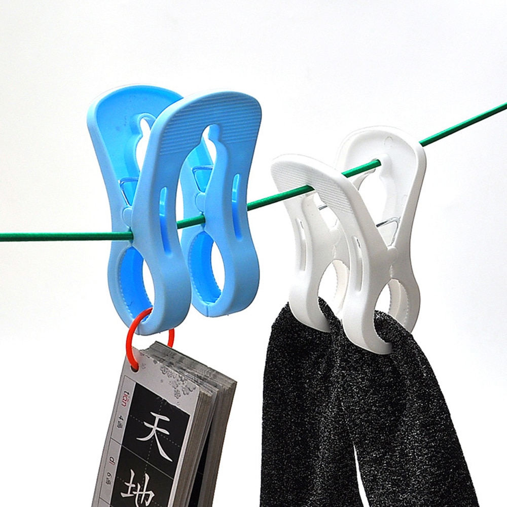 1pcs Laundry Clothes Pegs Large Windproof Bed Sheet Clips Cotton Quilt Clothing Plastic Clothespin Clothes Sun Caught Big Clip