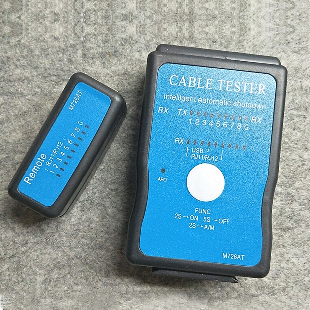 RJ45 RJ11 LAN USB Breakdown Test With LED Indicator Cable Tester Portable Network Ethernet Automatic Shutdown Auto Scan