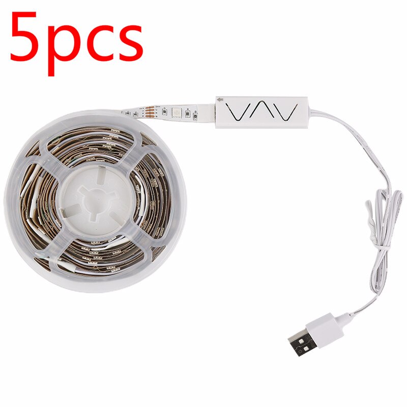 Smart LED Strip Lights 50Ft 5050 RGB LED Rope Lights Music Sync Bluetooth App Controlled Remote Color Changing TV Back Lights: 5pcs