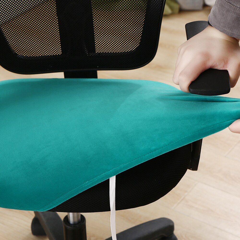 Plain Chair Cover Gaming Office Chairs Armchair Removable Computer Case Anti-dirty Cushion Covers Desk Seat Universal Size Home