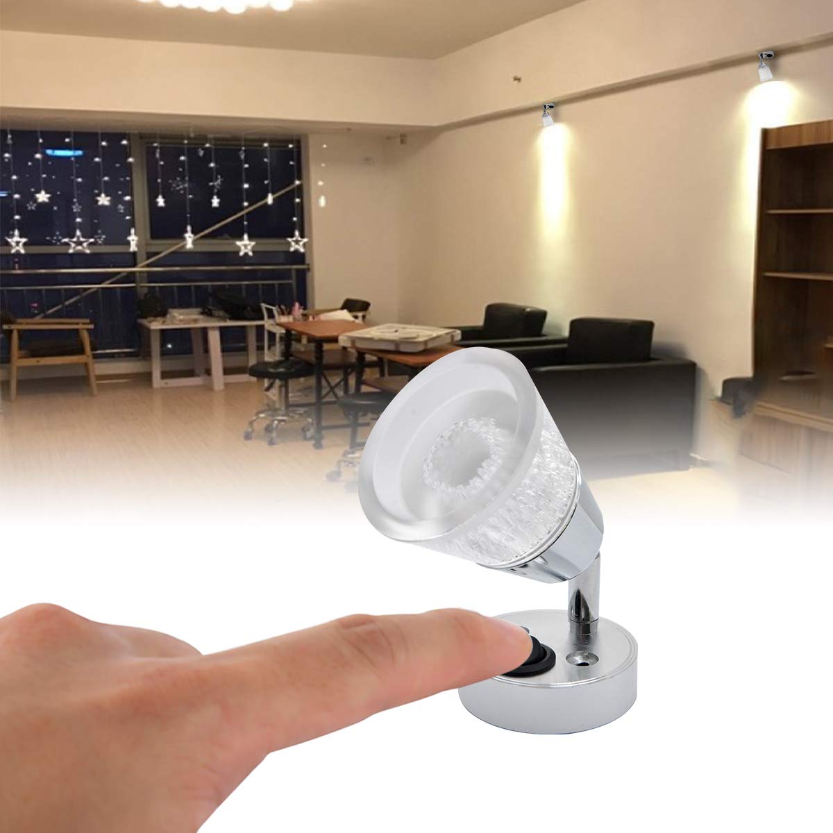 12V Reading Light Caravan Bedside Spot Lamp 3500K Warm Camper Interior Wall Night Light Adjustable For RV Motor Home Truck Car